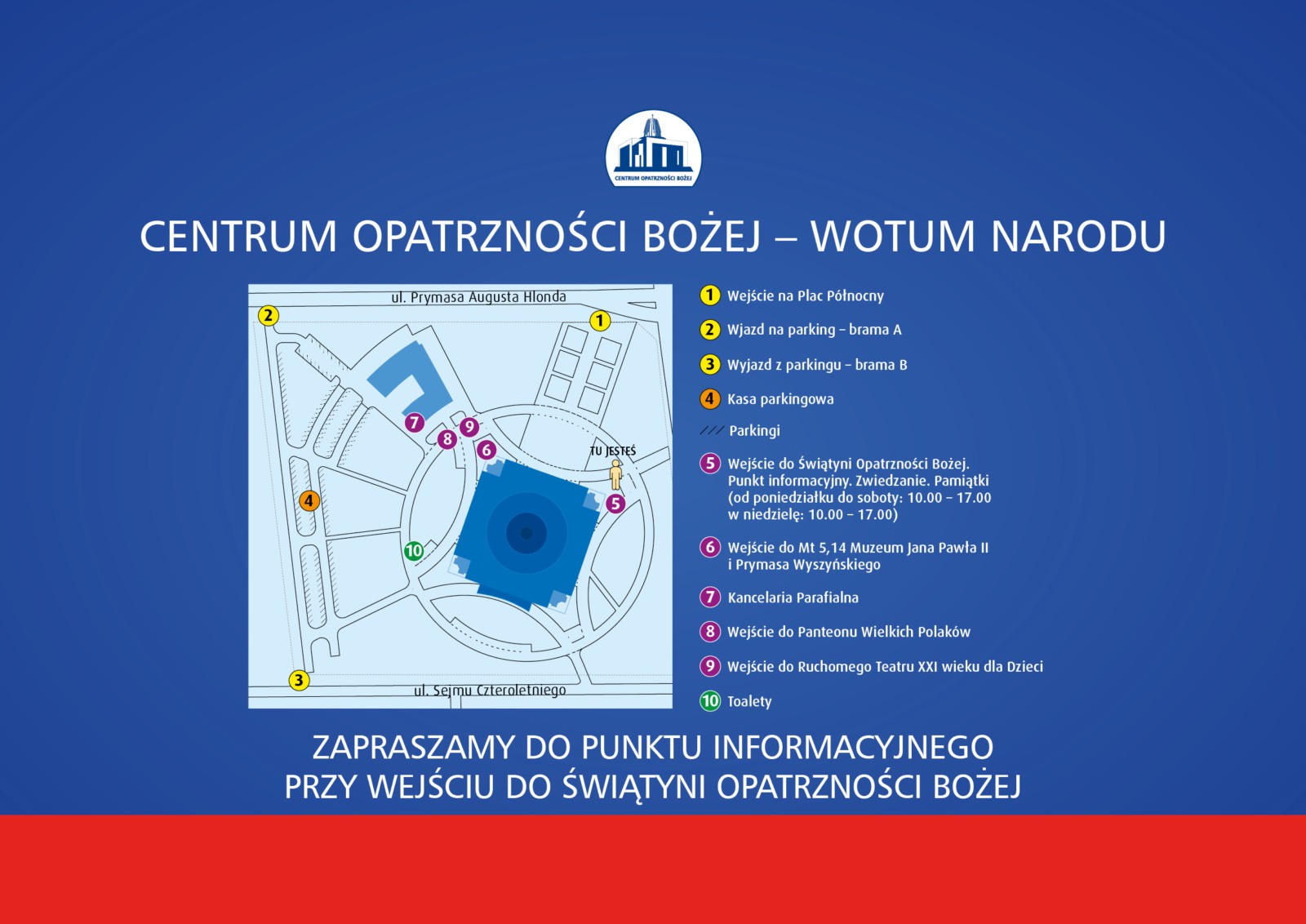 Plan terenu Centrum Opatrzości Bożej