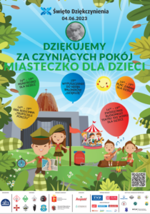 Plakat Miasteczko dla dzieci XVI Święto Dziękczynienia 2023